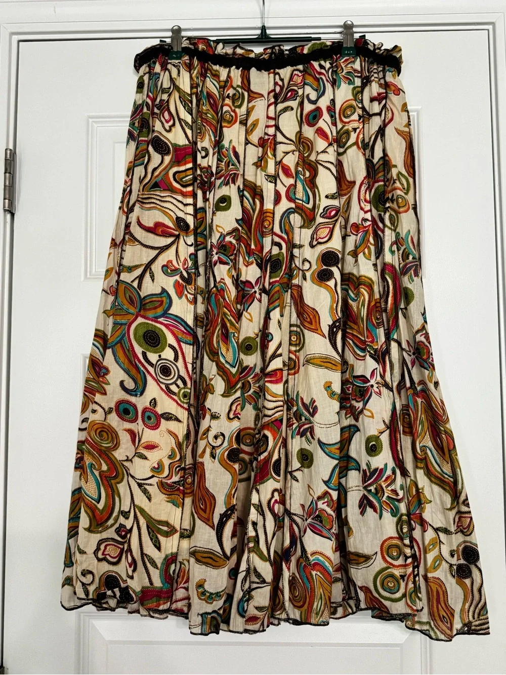 14/16 Dimri Paisley Cotton Boho Midi Skirt